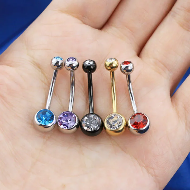 14g Wholesale Custom Multi Colors Surgical Stainless Steel Navel Belly