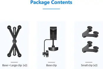 Neewer 7-14 Inches Adjustable Tablet Holder Mount With 360 Degree Swivel Clamp for Connecting With Microphone Stand, Compatible detail image