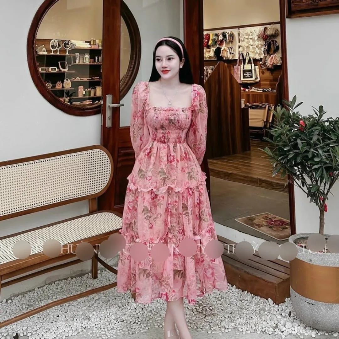 Hot Flower Women Dress Casual Comfortable Odm Washable Each One in Poly Bag  From Vietnam Manufacturer Body Dress