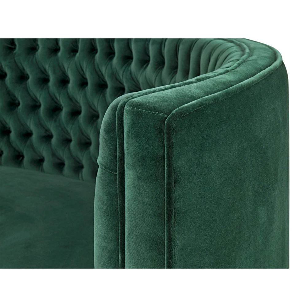 Custom Classic Deep Buttoned Velvet Half Circle Restaurant Booth Seats Luxury Curve Booth Sofa for Modern Nightclub Bar