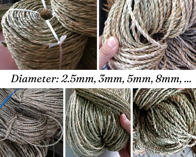 Handicraft Seagrass Rope Made In Vietnam Straw Yarn Customized 8mm ...