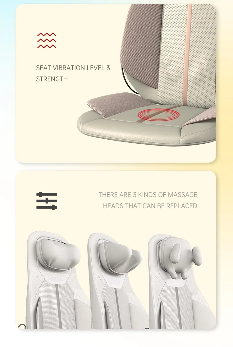 Shiatsu Massage Cushion Back Massager with Heat 3D Deep Tissue Kneading Neck Cushion Massager Vibration