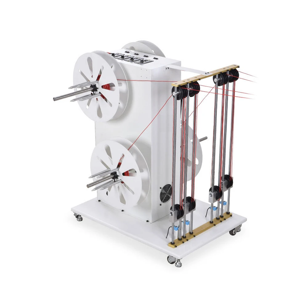 Automatic Flat Cable Reeling Machine Cable Dispenser Four Wires Cable Pulling Machine Loading-bearing 15kg for Each Feeder Reel