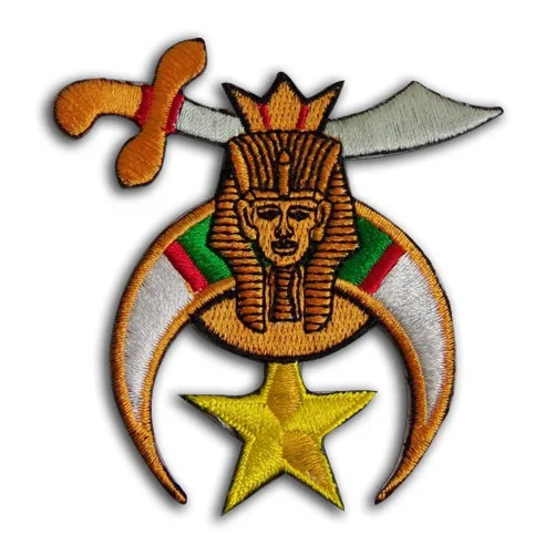 Colorful Cut Out Masonic Shriner Patch for Freemasons Classic Shriners Symbol for Freemasons Masonic Badges OEM Serviced