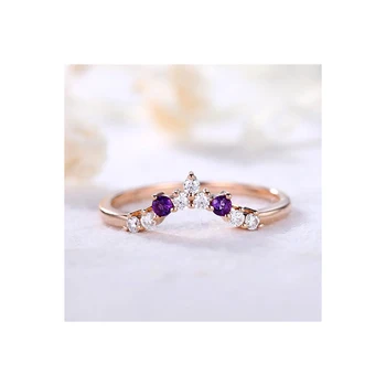 Wholesale 10k Gold Rings Amethyst Luxury New Design Solid Gold Fine ...