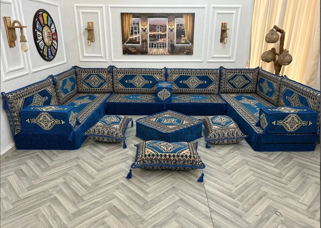 U Shaped Arabic Sofa 1 Set Of 19 Pieces What's Included In The