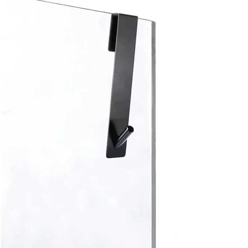 AIEX 2 Pezzi 18cm Ganci Per Porta Doccia, Acciaio Inossidabile Senza Foratura Gancio Porta Asciugamani Sopra Porta Doccia Senza Telaio Per