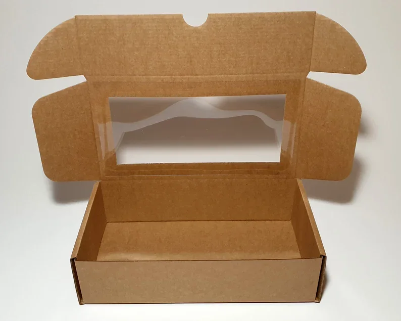 Cardboard Gift Boxes With Transparent Window And Lid Custom Logo Custom