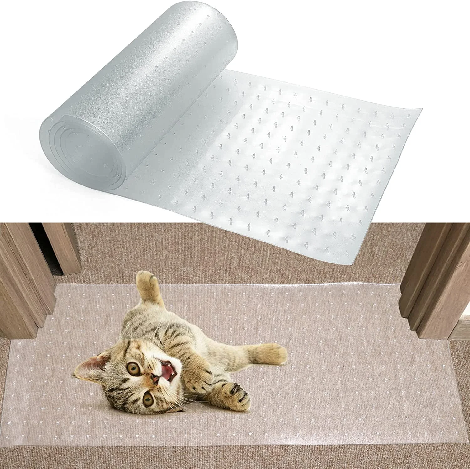 Carpet Scratch Stopper Dual Flooring Stop Cats From Scratching Carpet at Doorway Instantly