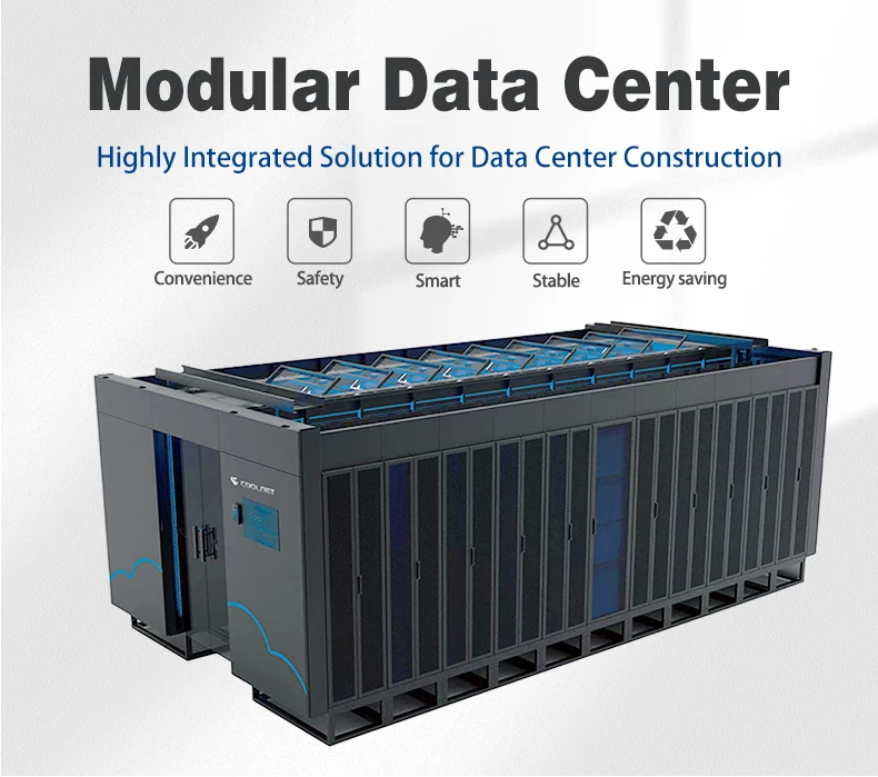 Single Row Cold Aisle Containment Integrated Data Center Module - Buy ...