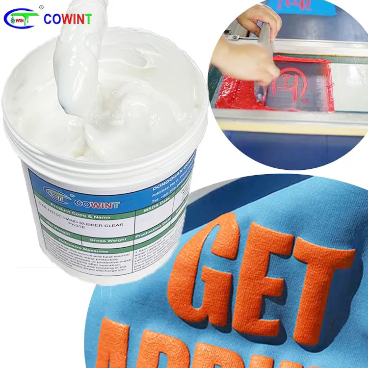 Cowint Water Base Slik Screen Printing Ink 3D Effect Foaming Ink for Screen Printing Puff Paste for T Shirt Printing