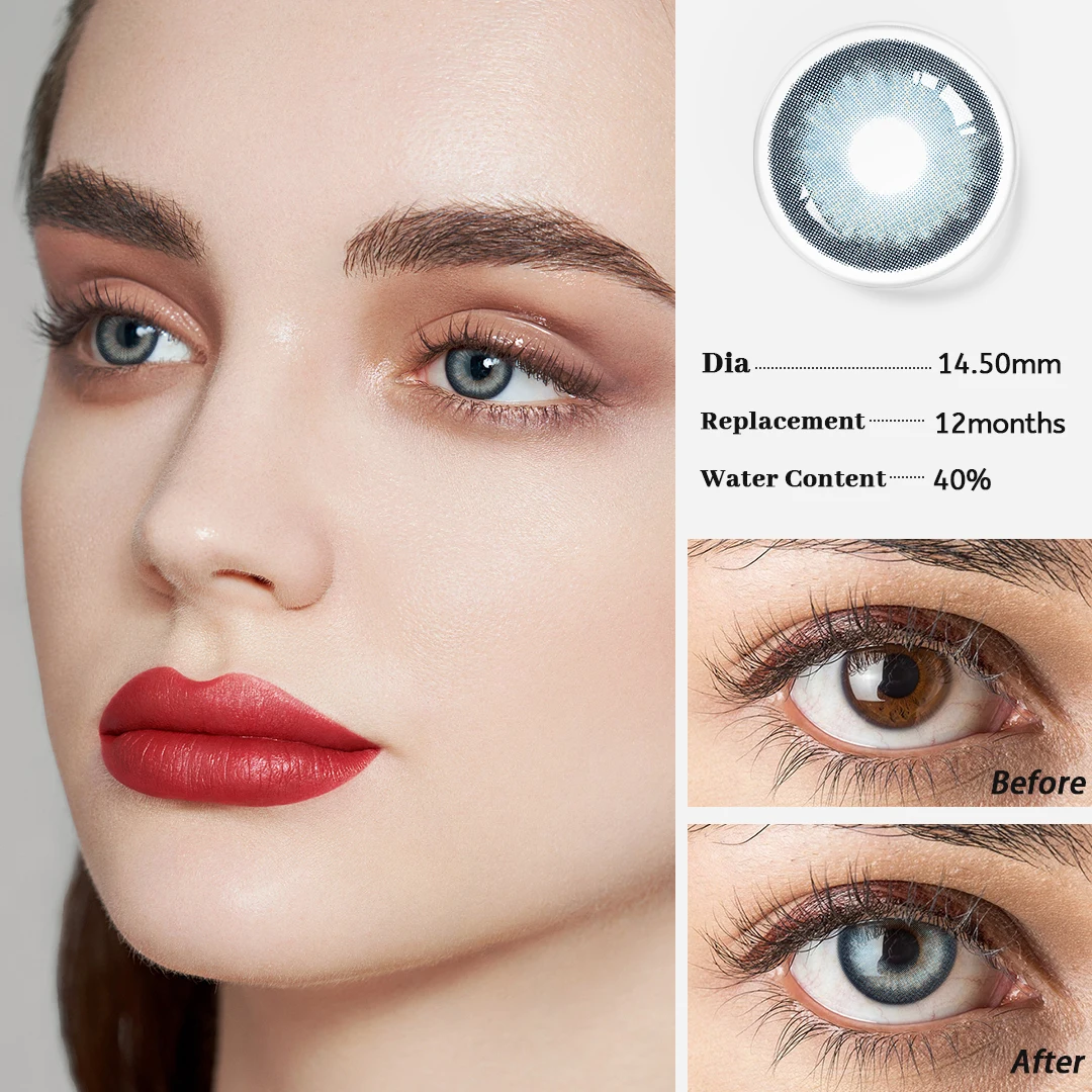 HOT ocean style wholesale colored contacts natural look China yearly batis eye contact lenses color contact lens