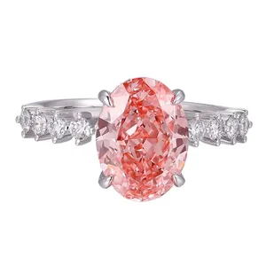 Toi Et Moi Engagement Ring, Canary Pink Pear Diamond Ring, Bezel Set Ring, Hidden Halo Ring, Two Side Diamond Wedding Band