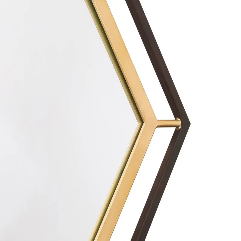 Decorative Modern Geometric Decor Entryway Wall Mirror Metal Frame