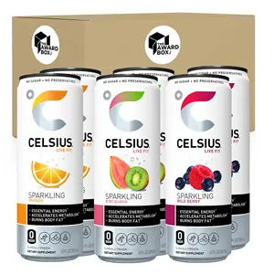 Kiwi Guava for Celsius Sparkling Fitness Energy Drink Carbonate Primary Ingredient Sugar-Free Bottle Packaging
