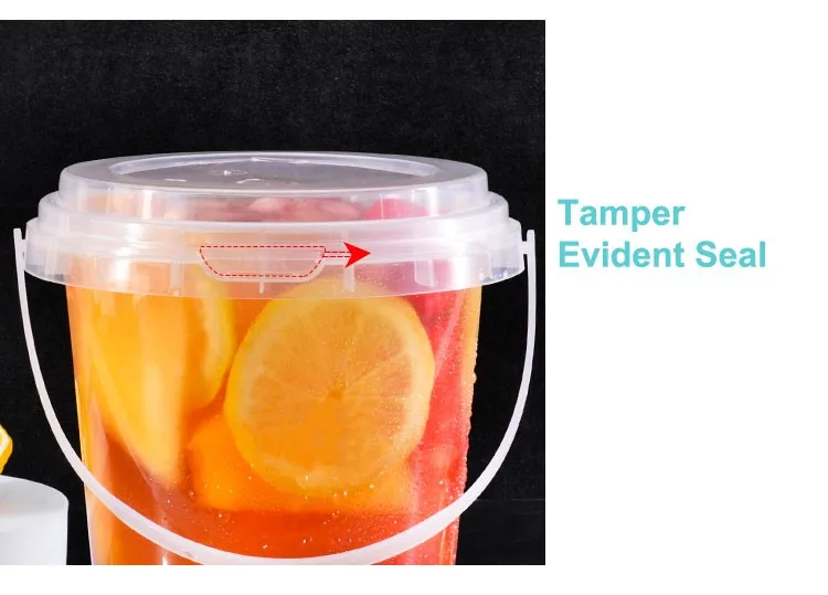 32 Oz Plastic Drink Buckets Wholesale Disposable Fruits Container Clear
