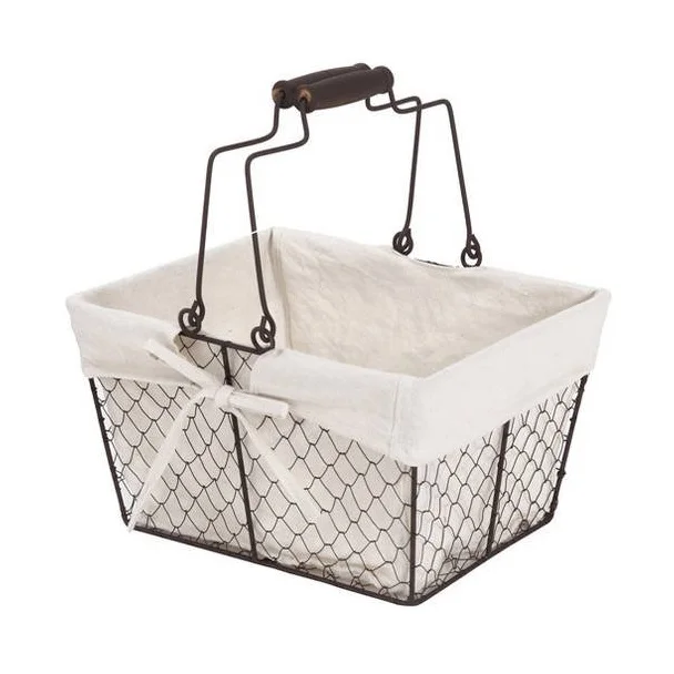 Set Of 3 Better Homes And Garden Small Chicken Wire Basket Wooden