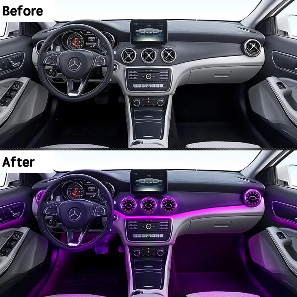 Wholesale 12 Colors Interior Ambient Lighting for Mercedes Benz A