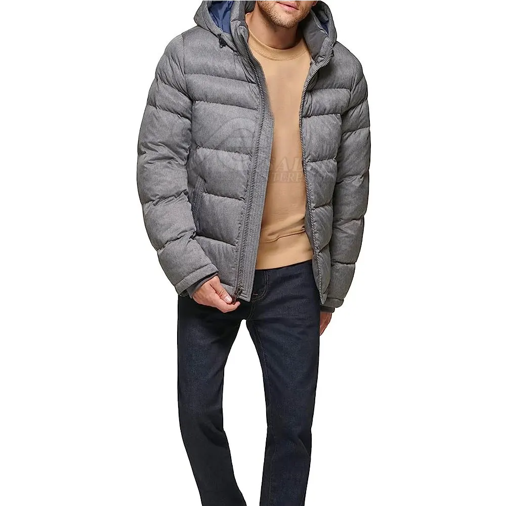 Design Your Own Logo Puffer Jacket Oem Service Lightweight Solid Color