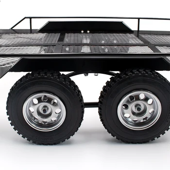 KYX 1/10 CNC RC Crawler HD Single Axle Scale Trailer – Black For TRX-4, SCX10 II