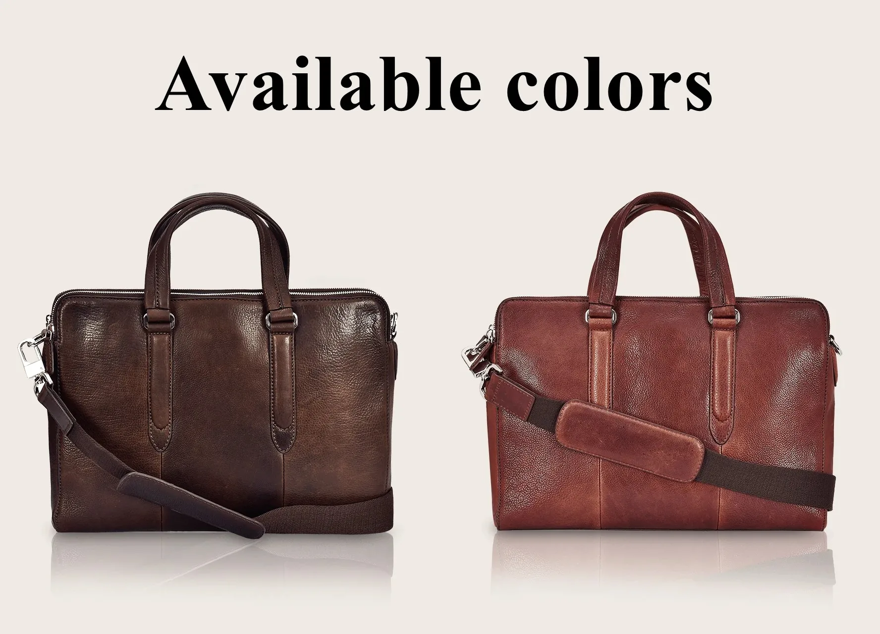 Factory Made Laptop Bag Brown Genuine Leather Bag For Men Leather 14 ...