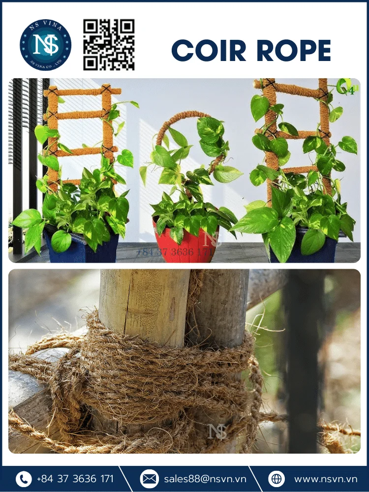 Coconut rope coconut fiber coir rope gardening natural rope from
