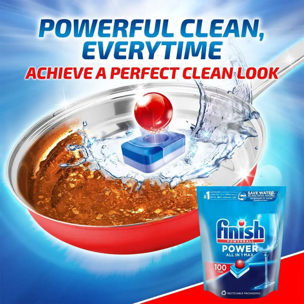 100 Soluable Solid Dishwashing Detergents Bleach 100tabs Powerball