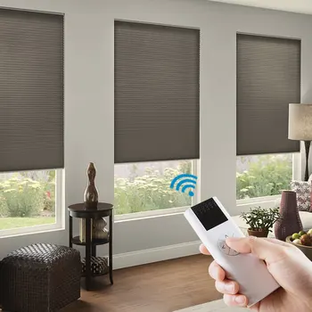 Motorized Double Cell Honeycomb Blinds Smart Blackout/light Filter ...