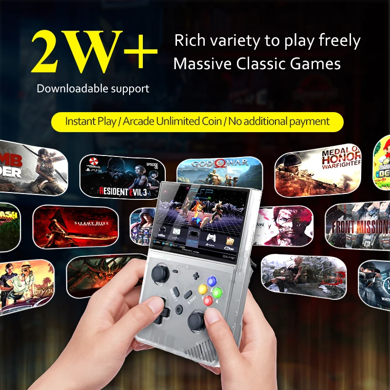 Console Portable Rétro R43 Pro - 4.3 Pouces, 4000mAh, 30 000+ Jeux, Processeur Quad-core 1.8GHz - 5