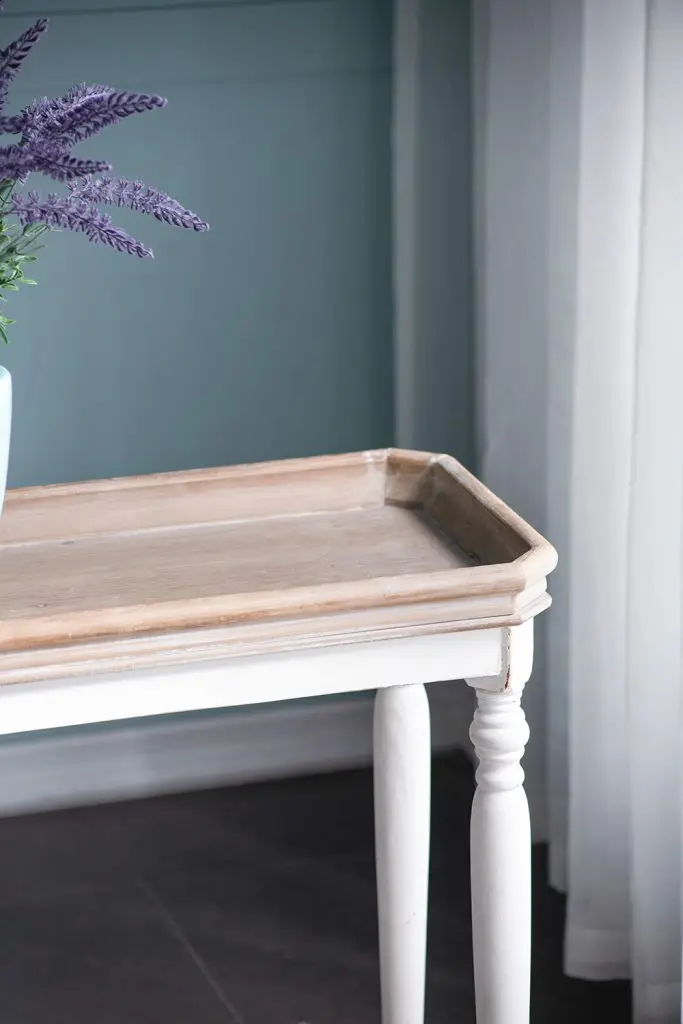 Premium Quality French Country Stylish Whitewashed Natural Wood Console