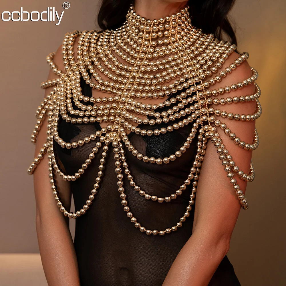 CCbodily Pearl Body Chain Bra - Fashion Shoulder Necklaces Bra Chain Body  Jewelry, crystal, pearl price in UAE,  UAE