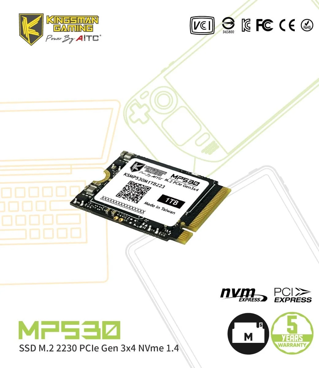 Gen3 X4 2230 Ssd Nvme 1TB SSD Pcie Gen3x4 2230 Nvme For Steam Deck