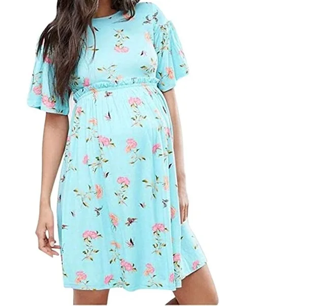 Latest Design Shoulder Down Gown Style Long Mother Breastfeeding