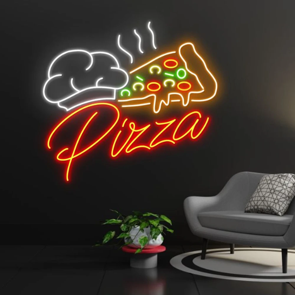 Food Shop Led Neon Sign Store Business logo Design Fast Food Sushi Shop  Decoration Led Light up Sign for Wall Decoration, image size:1000x1000