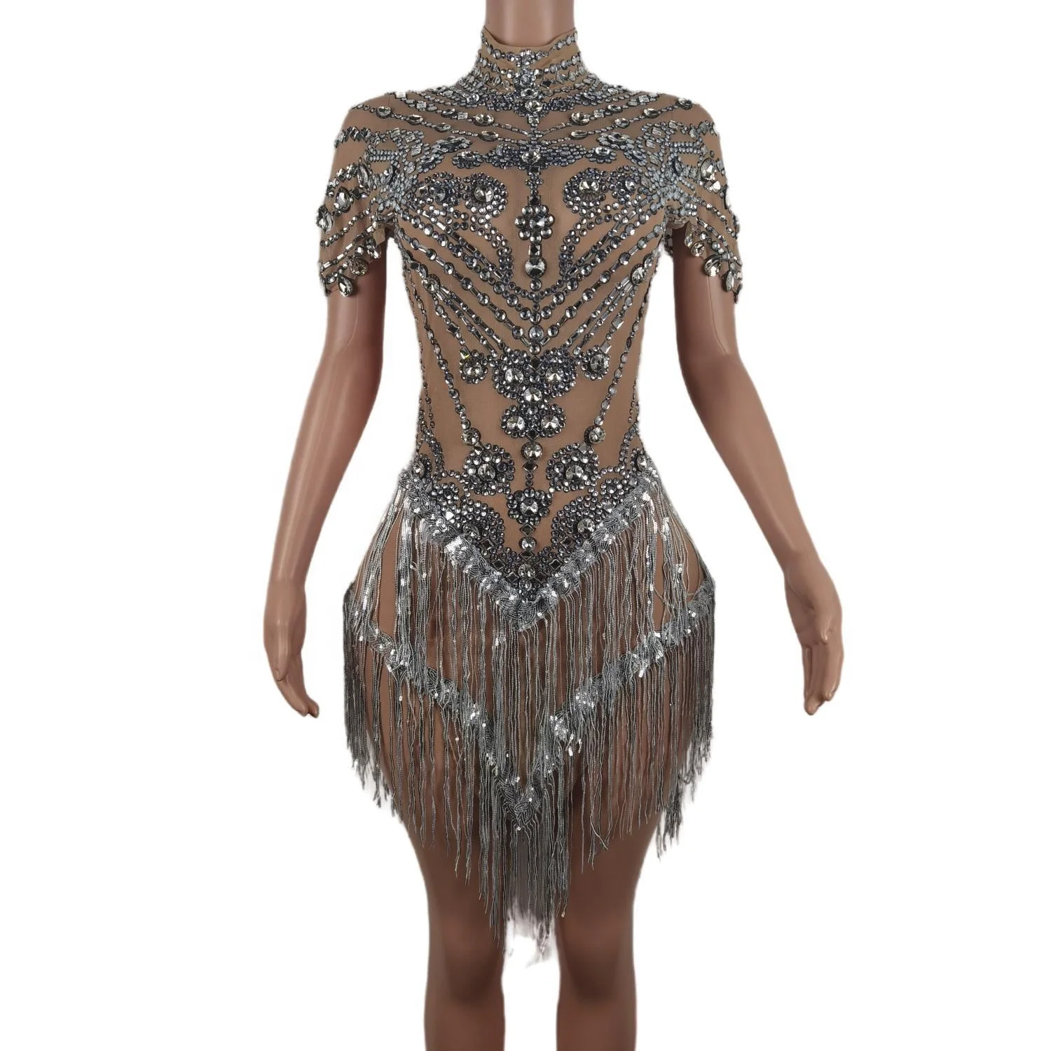 green emerald velvet dress Mesh See Through Maxi Dress