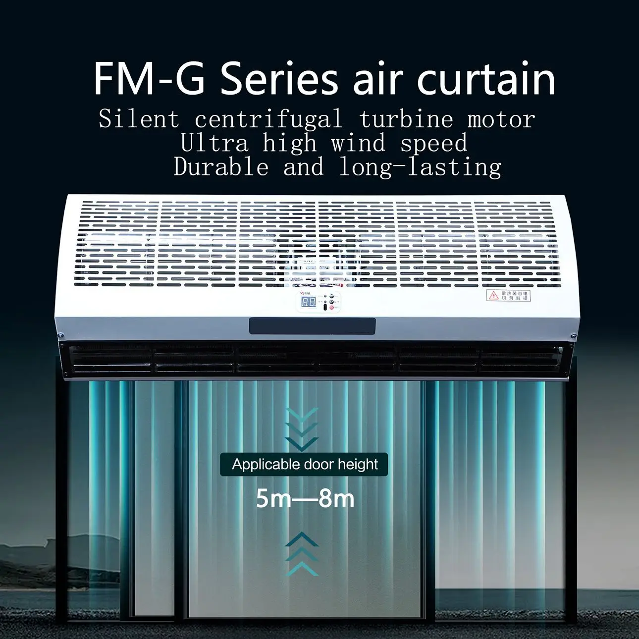Air Curtain, 32m/s, 1100W, 6-8, 380V - detail 2