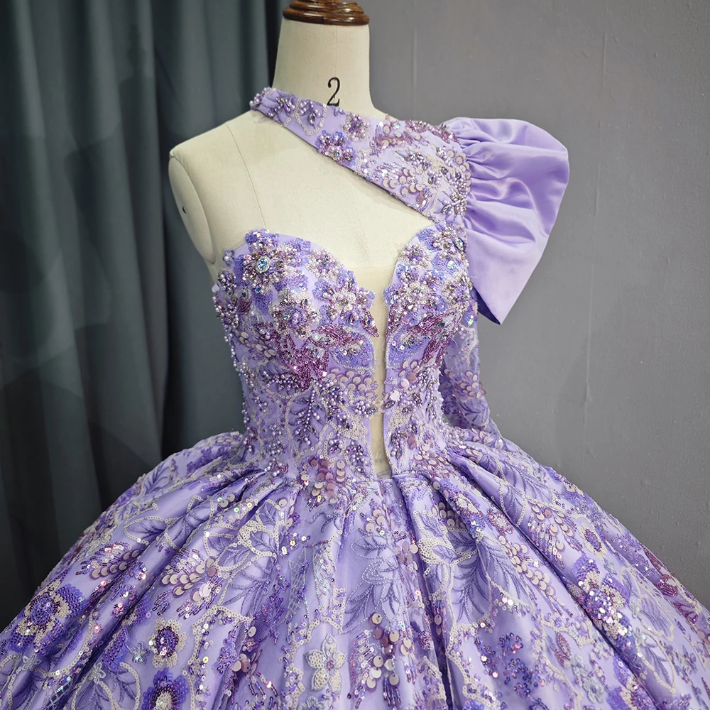 strapless open back dress Sexy Purple Sequin Sweetheart V-Neck Sleeveless Side Slit Mermaid Long   SofieBridal