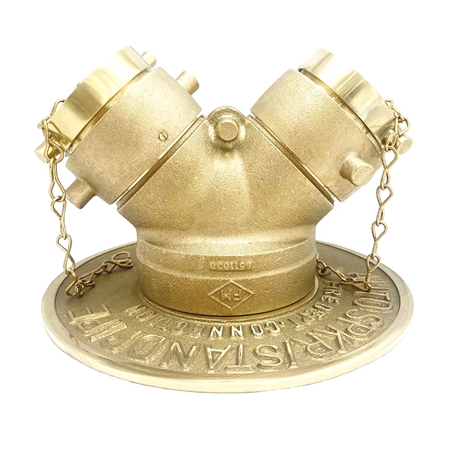 Leyon UL FM Fire Protection System Fire Sprinkler System Fire Fighting Pipes 300PSI  Brass Siamese Connections Clapper