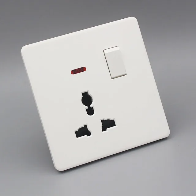 UK Standard Wall switch 1 Gang switch+MF Socket