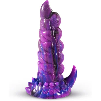 Safe Liquid Silicone anal plug Huge Thick Alien monster dragon dildo with Suction Cup for Adult Masturbation G Spot massage