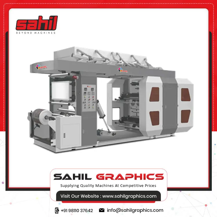 High Speed 4 Color Flexo Printing Machine Roll to Roll Flexographic Printing Machine From India
