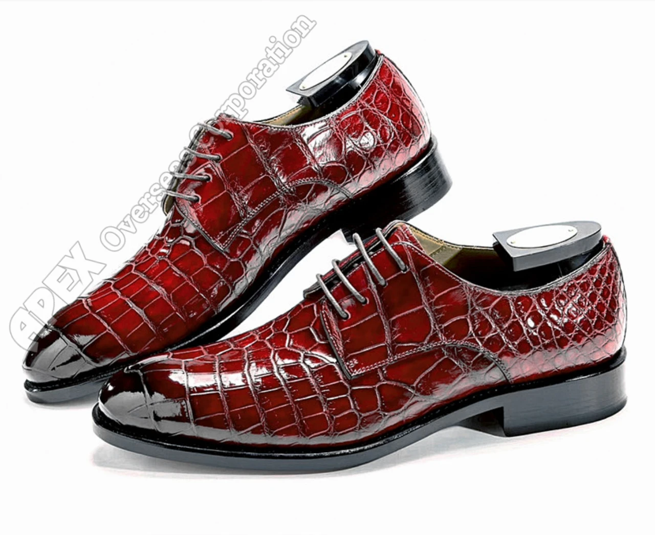 Men’s Prestige Navy Slip-On Shoes – Genuine Crocodile & Calfskin Fusion