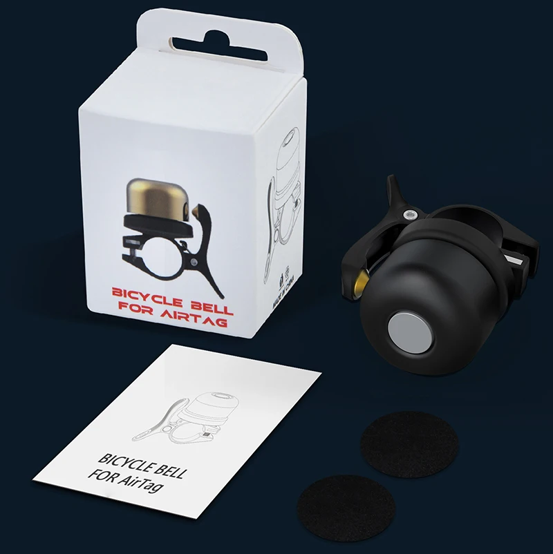 Автомобиль OEM велосипедный колокольчик четкий мини-велосипед черный медный торшер AirTag Колокольчик для Airtag