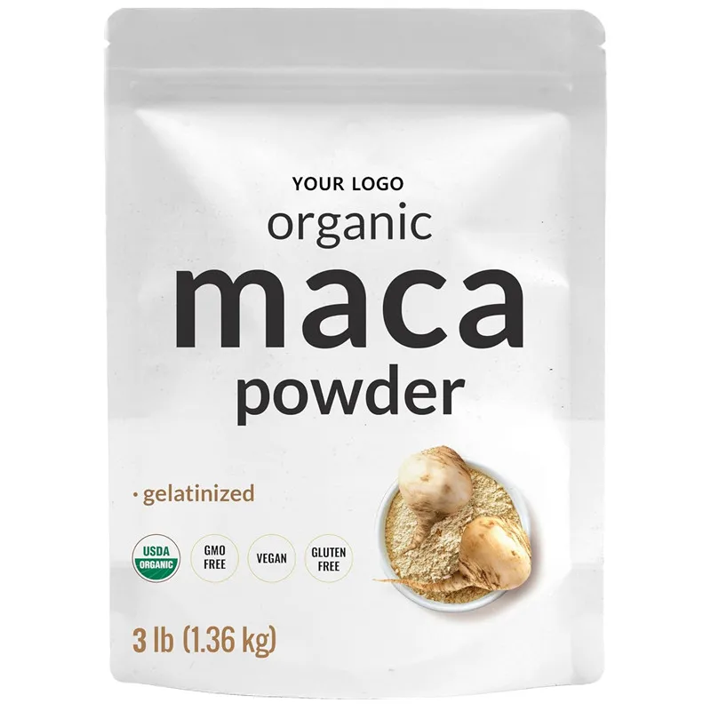 bubuk akar maca Peruvian organik akar maca herbal suplemen superfood bubuk maca murni