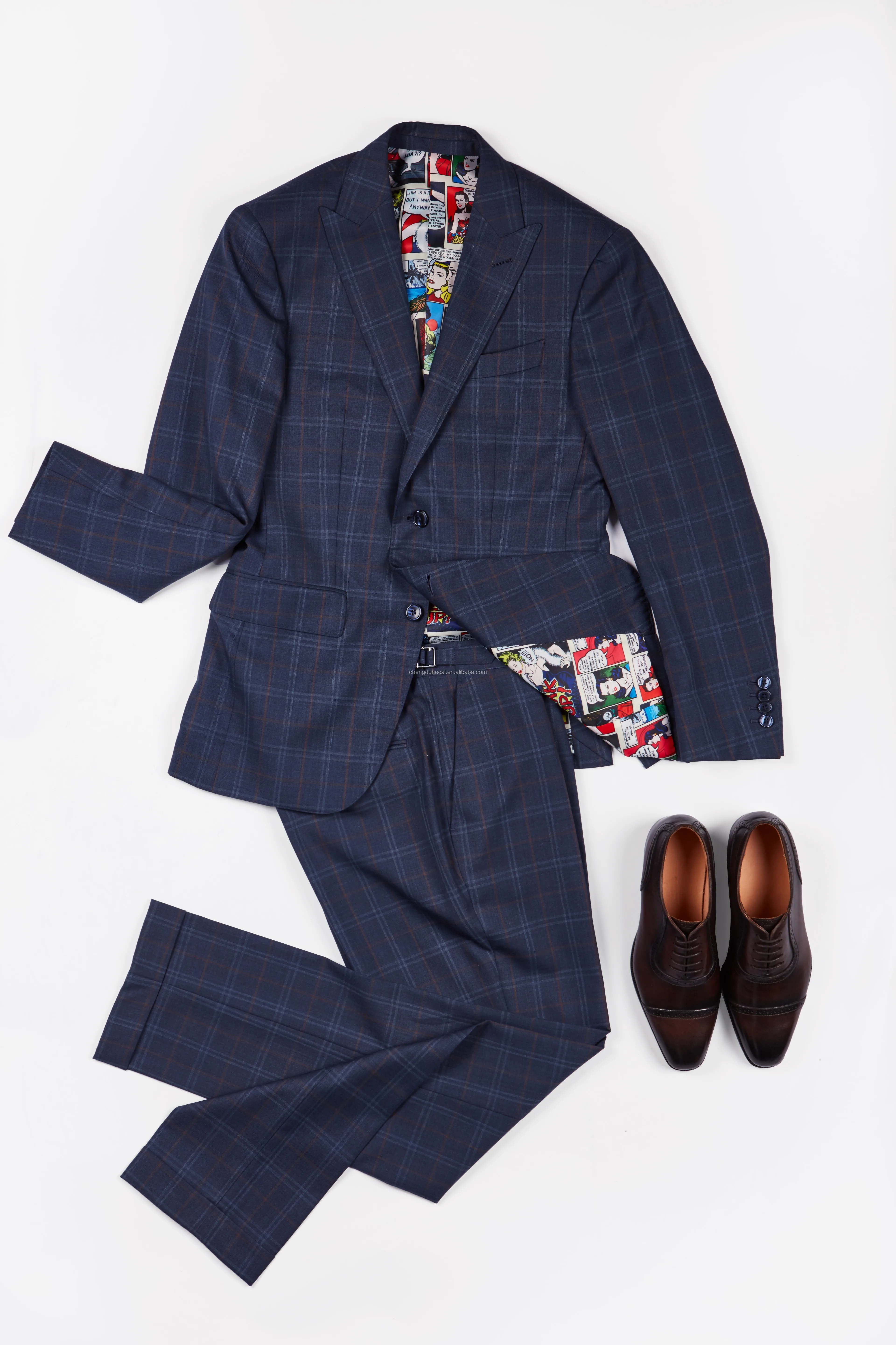 HARCHOY MTM Classic Handmade Half Canvas 100% Wool Suit Bespoke Tailor Custom Suits Mens Suit 3 Pieces for Tailor Shop