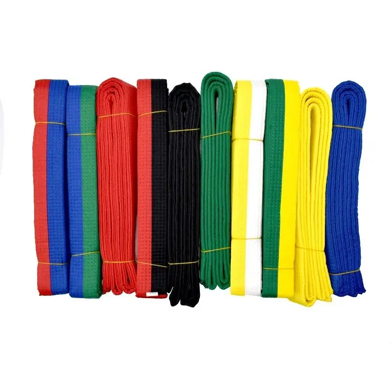 Taekwondo Colored Ranking Belts Cotton Martial Arts Judo Karate Tkd Aikido Uniform Belt Kids