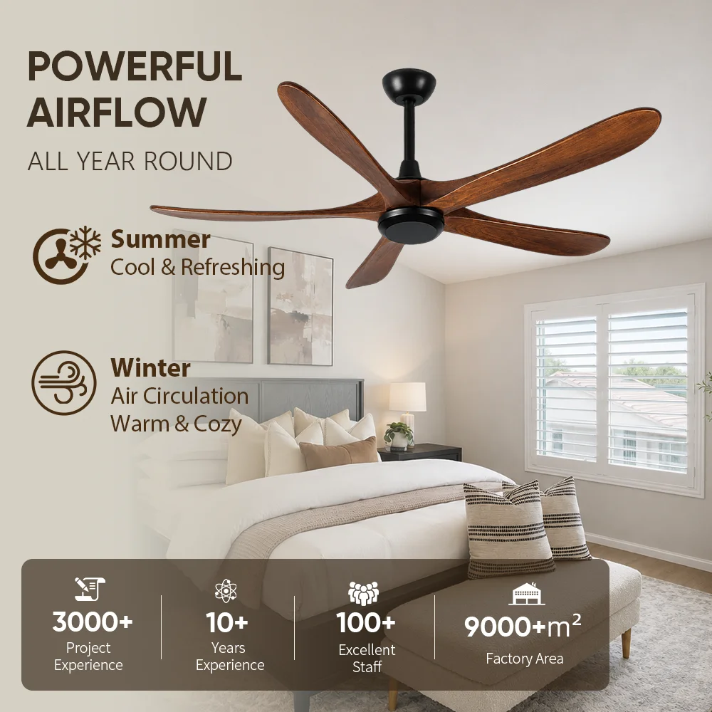 Ceiling Fan, USA, 50 W(0.07hp), Solid Wood + Metal - detail 4