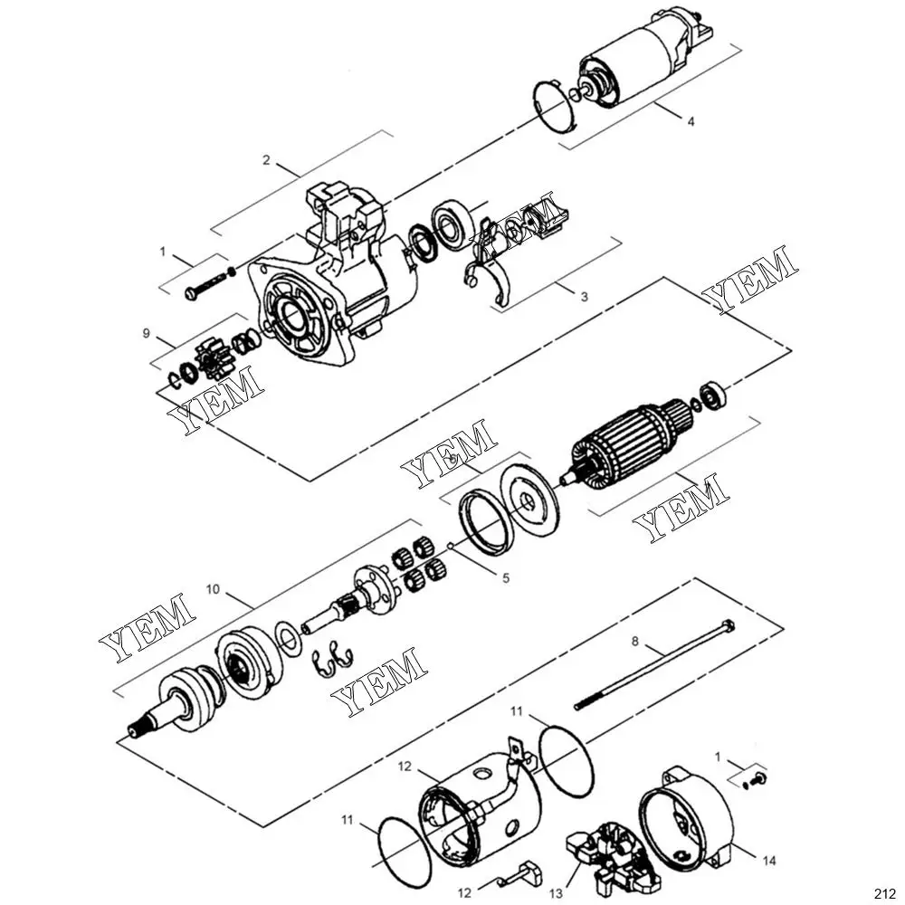 Wholesale Aftermarket 311D LRR 318D L 320D L 312D L 320B L 312C L 320C Electric Starting Motor Assembly 272-4774 2724774
