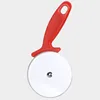 Coupe-pizza à une roue avec grande poignée en plastique (rouge)