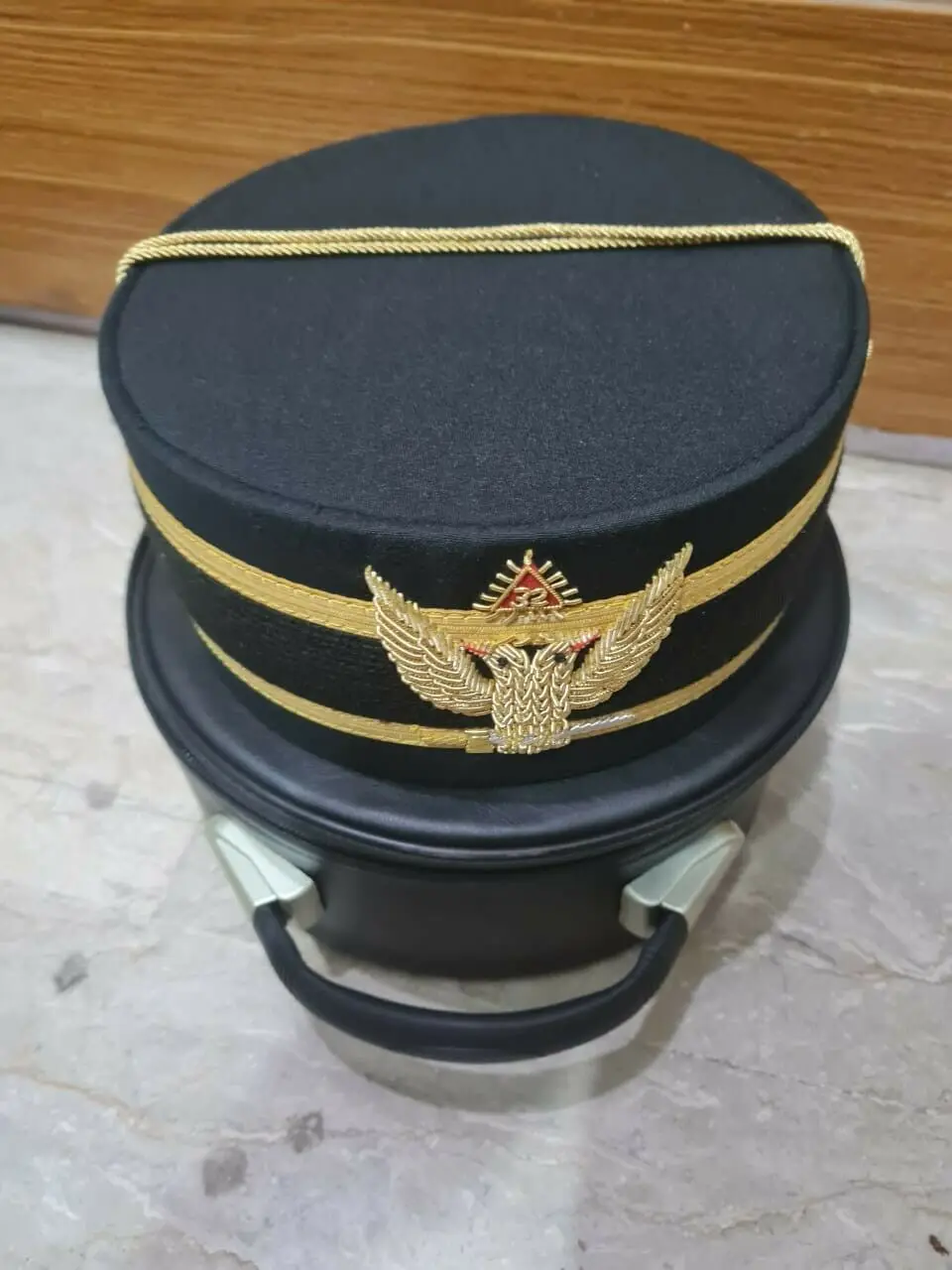 Crown Case Cap Case, Masonic 32nd Degree Cap Case, Masonic Crown Scottish Rite - Foto 5